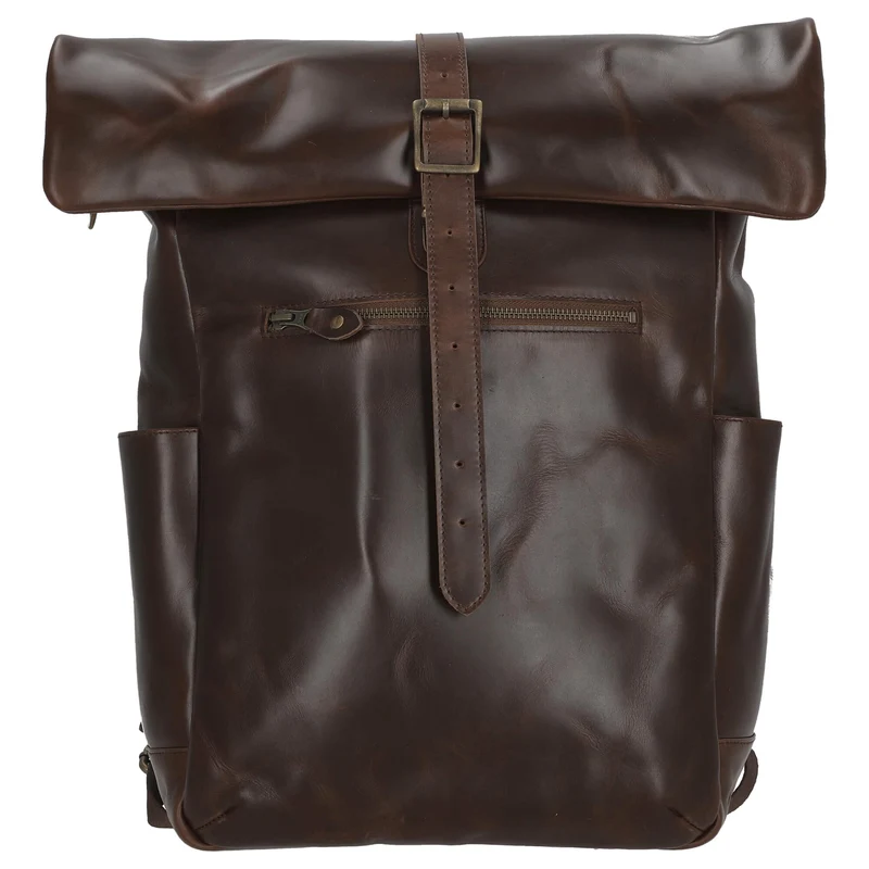 Buckle & Seam Norman - Mochila Rolltop 61 cm (braun/blau)