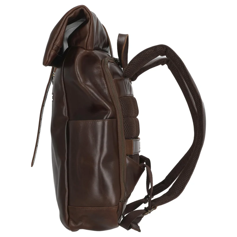 Buckle & Seam Norman - Mochila Rolltop 61 cm (braun/blau)