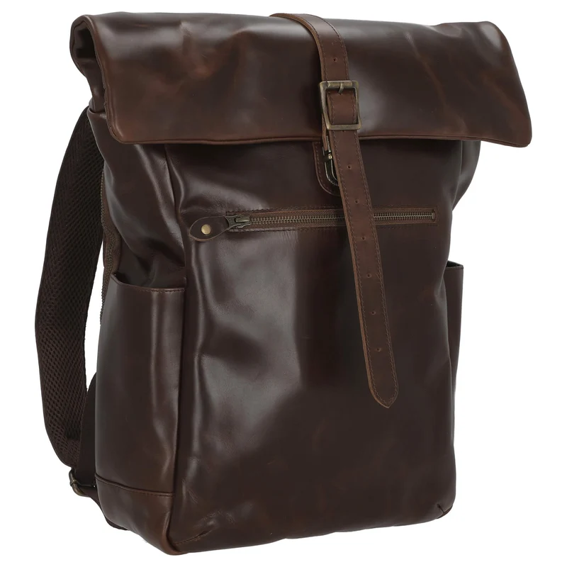 Buckle & Seam Norman - Mochila Rolltop 61 cm (braun/blau)