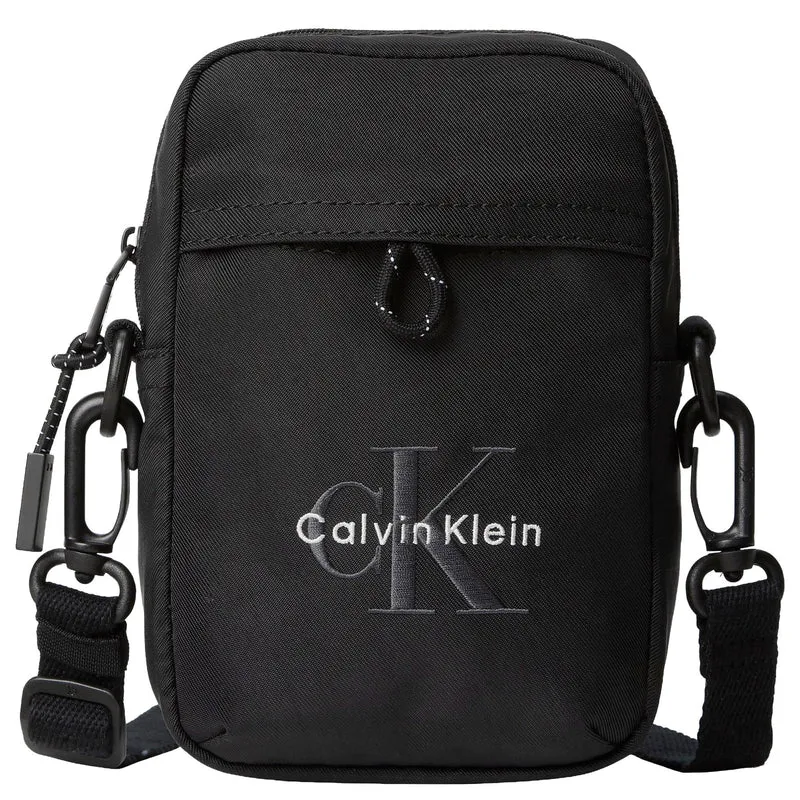 Calvin Klein Bold Logo - Bolso bandolera 28 cm (black)