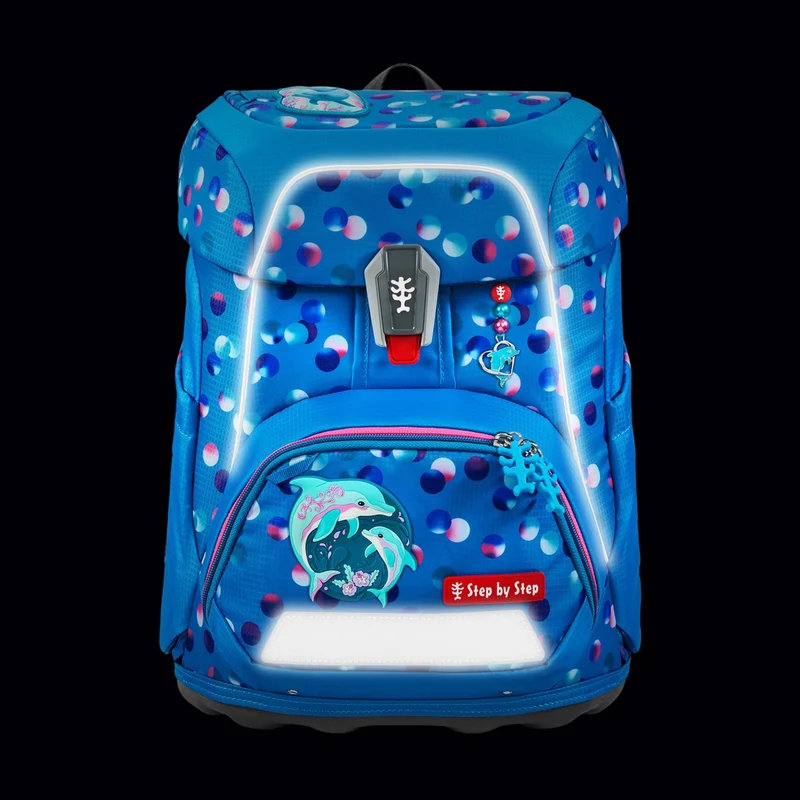 Step by Step Fit - Set de mochila escolar 5 piezas (Dolphin Finja)