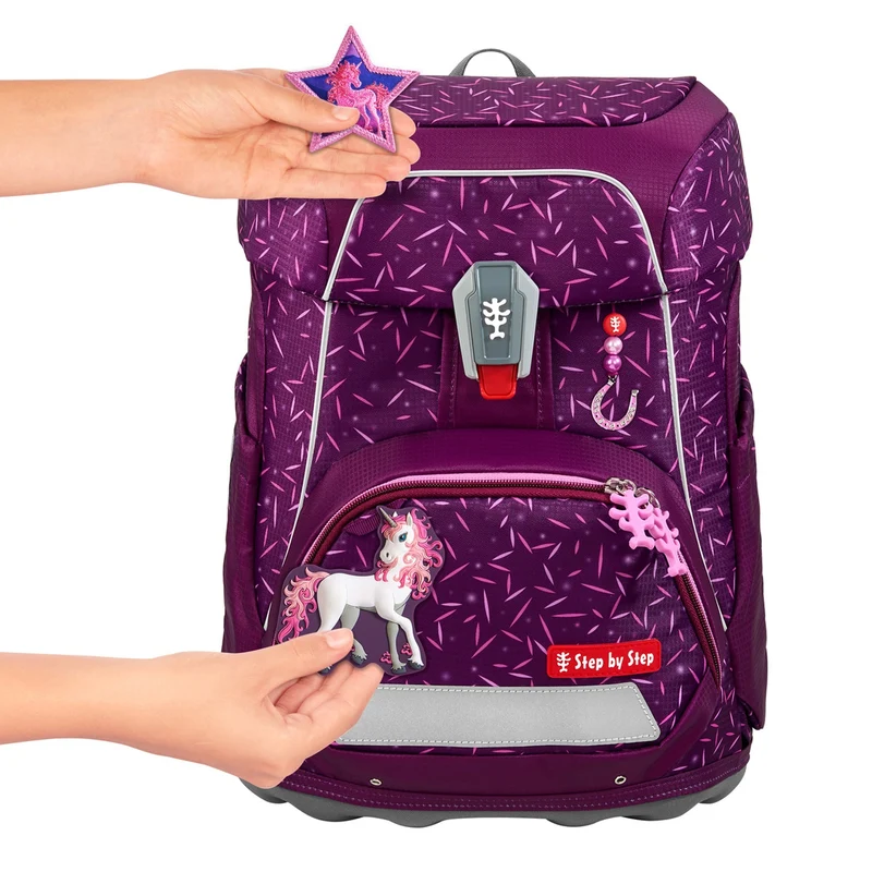 Step by Step Fit - Set de mochila escolar 5 piezas (Pretty Unicorn Nuala)