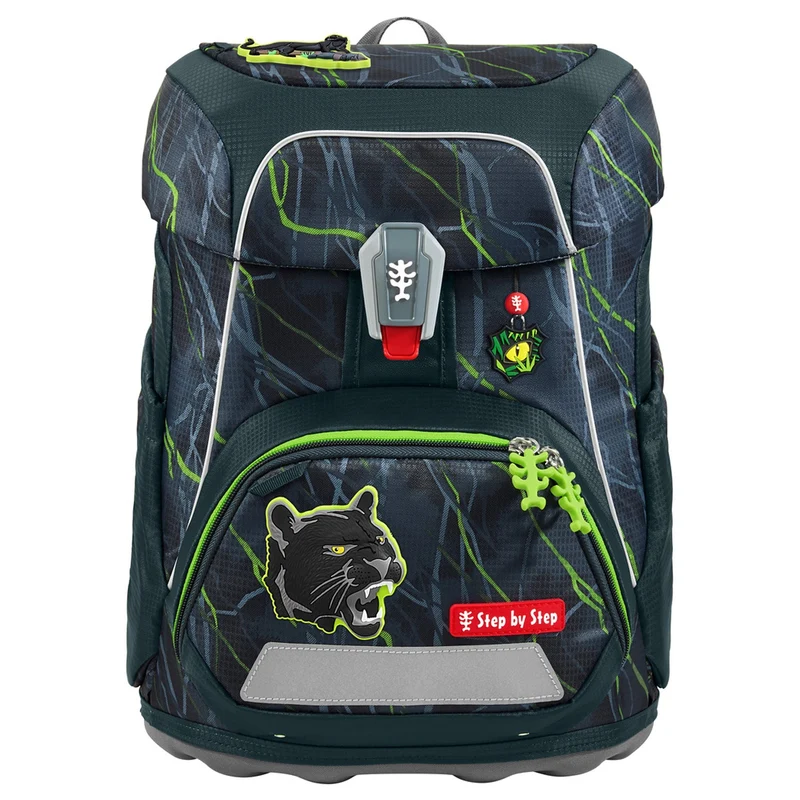 Step by Step Fit - Set de mochila escolar 5 piezas (Danger Cat Chiko)
