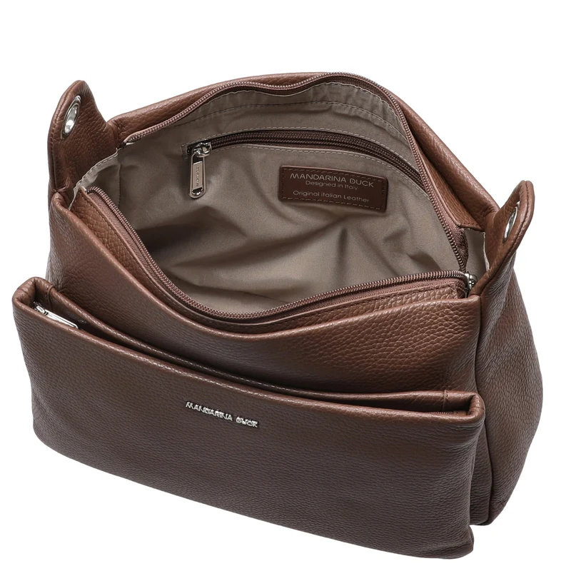Mandarina Duck Mellow Leather - Bolso bandolera 36 cm (milk chocolate)