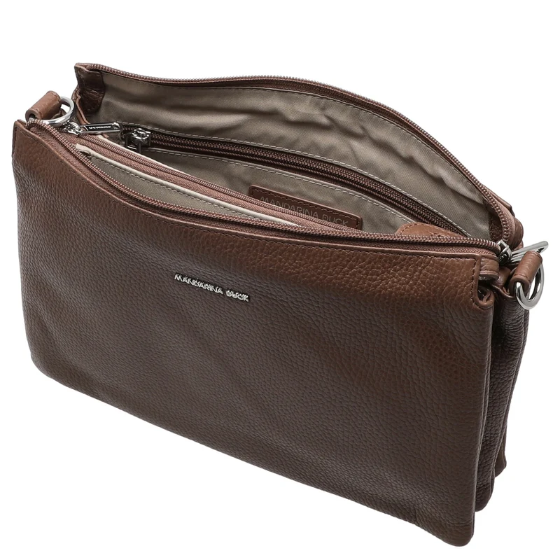 Mandarina Duck Mellow Leather - Bolso bandolera 28 cm (milk chocolate)