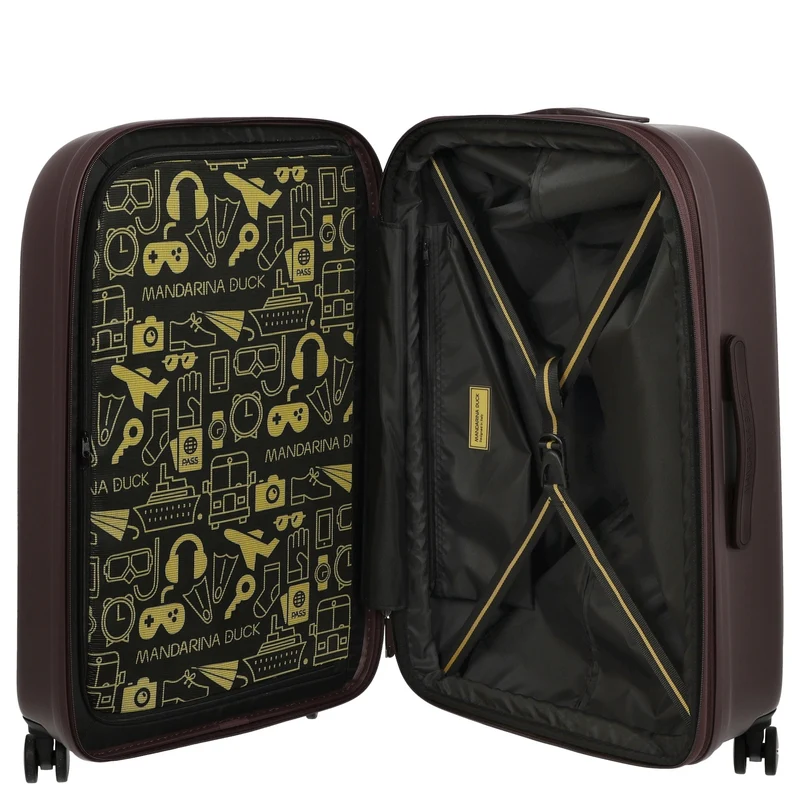 Mandarina Duck Logoduck+ - Trolley de 4 ruedas 70 cm M expandible (choco ice)