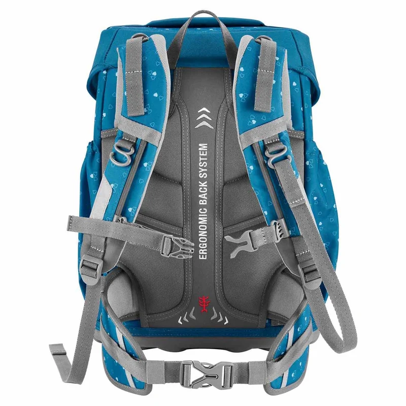 Step by Step Basis - Mochila escolar Set 4tlg. (Blue Hearts)