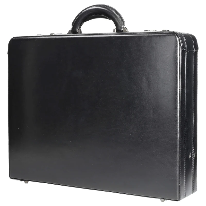 D&N Tradition Business - Maletín 45 cm cuero genuino (negro)