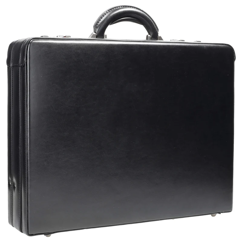 D&N Tradition Business - Maletín 45 cm cuero genuino (negro)