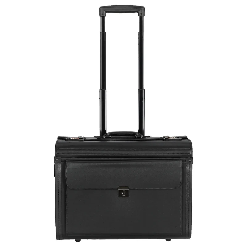 D&N Business - Maletín de piloto con 2 ruedas 48 cm PU (schwarz)