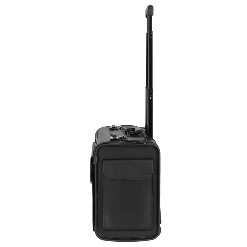 D&N Business - Maletín de piloto con 2 ruedas 48 cm PU (schwarz)