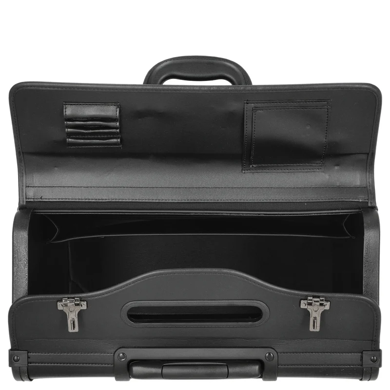 D&N Business - Maletín de piloto con 2 ruedas 48 cm PU (schwarz)