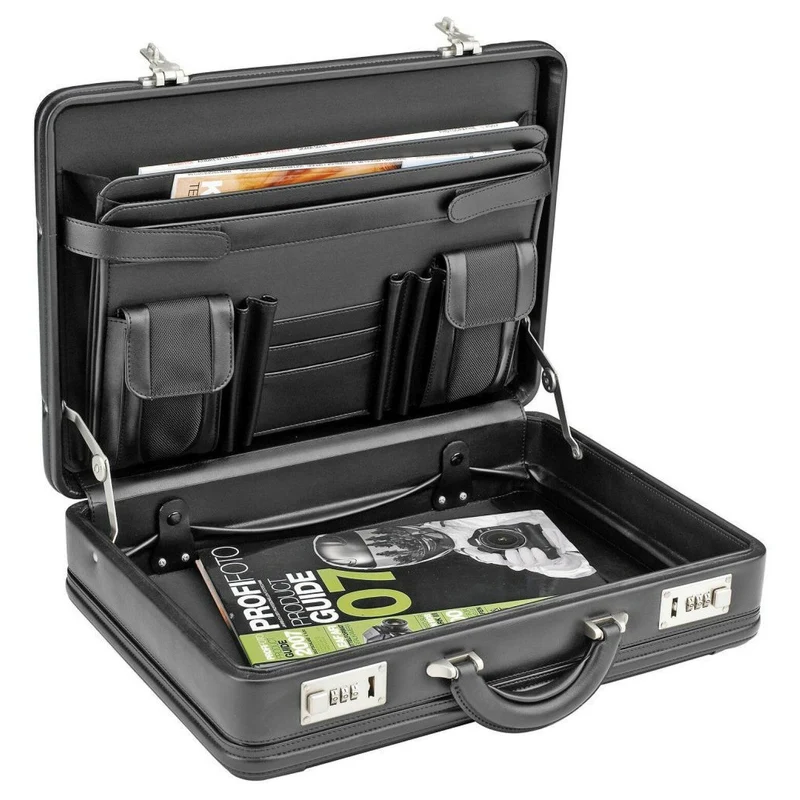 D&N Tradition Business - Maletín de negocios 46 cm expandible Nylon (schwarz)