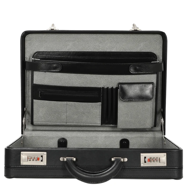D&N Tradition Business - Maletín 44 cm expandible Leder (schwarz)