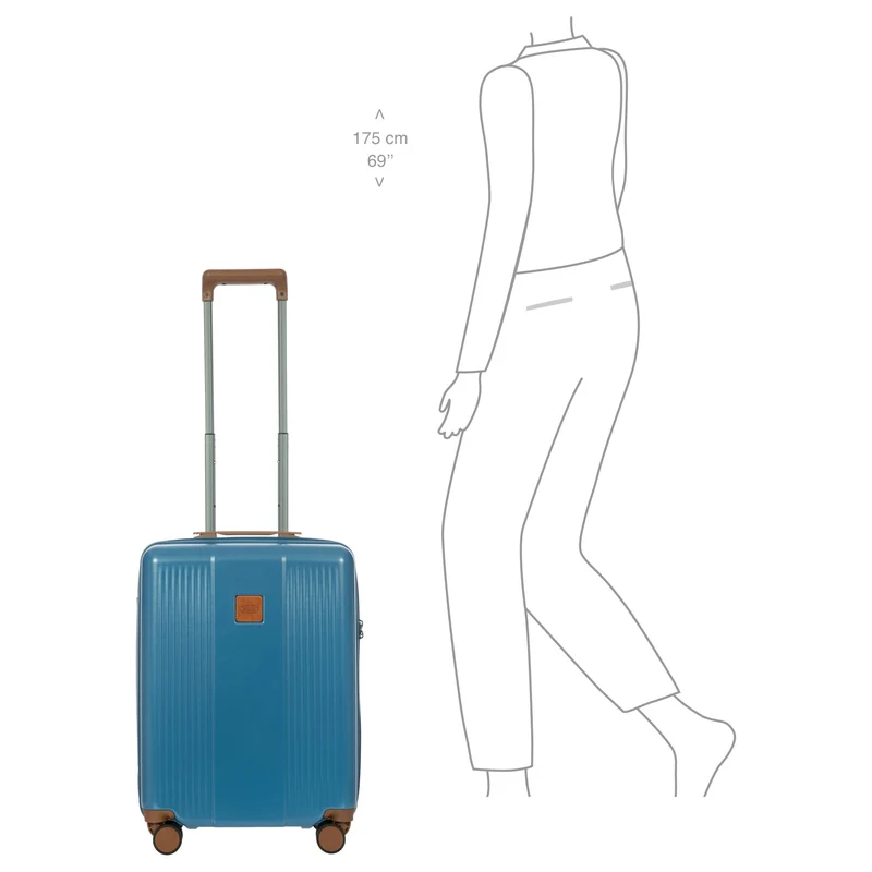 Brics Ferrara - Trolley de cabina con 4 ruedas S 55 cm (denim)