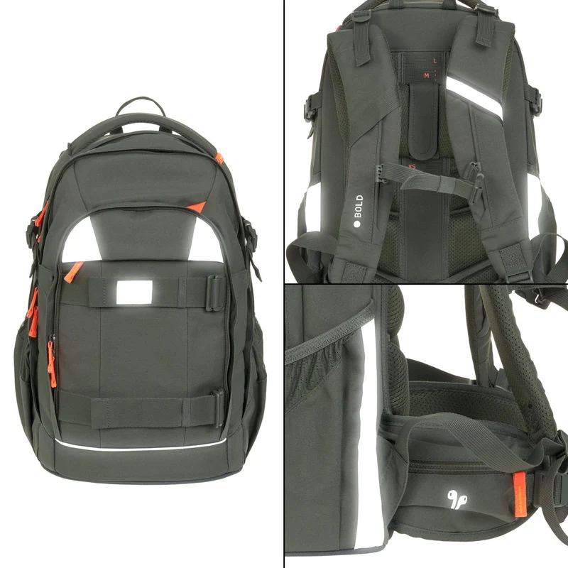 Lässig Bold Origin - Mochila escolar 46.5 cm (Dark Olive)