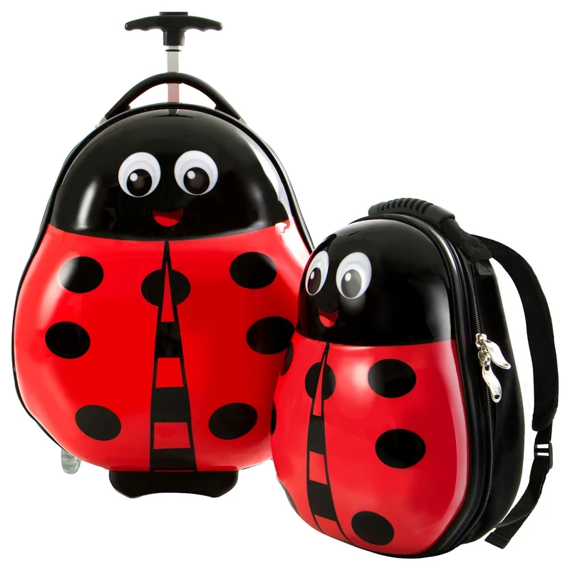 Heys Travel Tots - Set de mochila trolley infantil de 2 ruedas 2 piezas 46 cm (Mariquita)