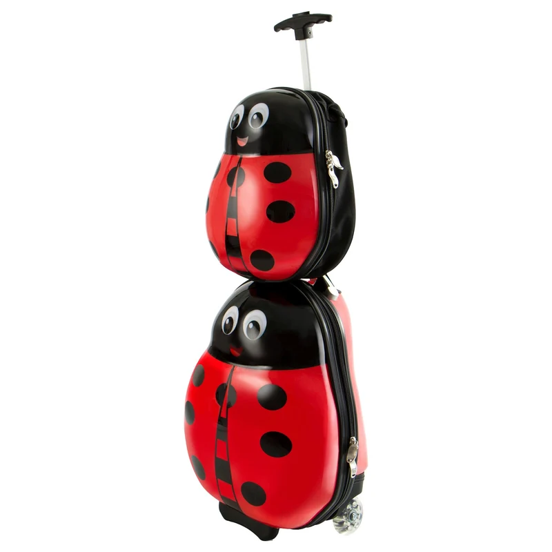Heys Travel Tots - Set de mochila trolley infantil de 2 ruedas 2 piezas 46 cm (Mariquita)