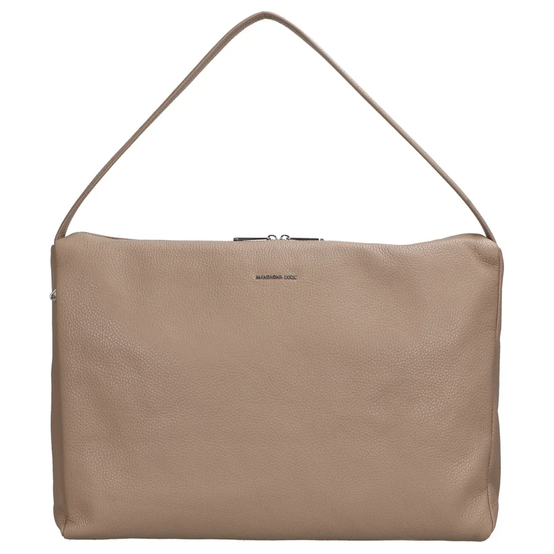 Mandarina Duck Mellow Leather Hobo - Bolso de hombro 42 cm (warm taupe)