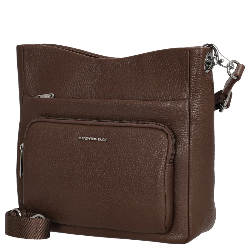 Mandarina Duck Mellow Leather - Bolso bandolera M 30 cm (milk chocolate)