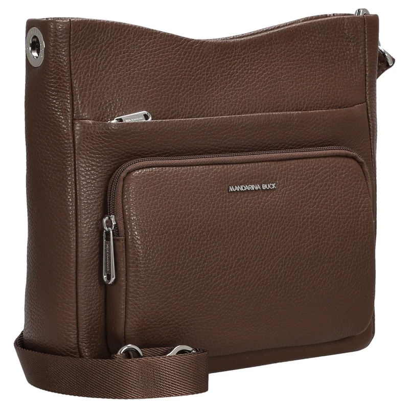 Mandarina Duck Mellow Leather - Bolso bandolera M 30 cm (milk chocolate)
