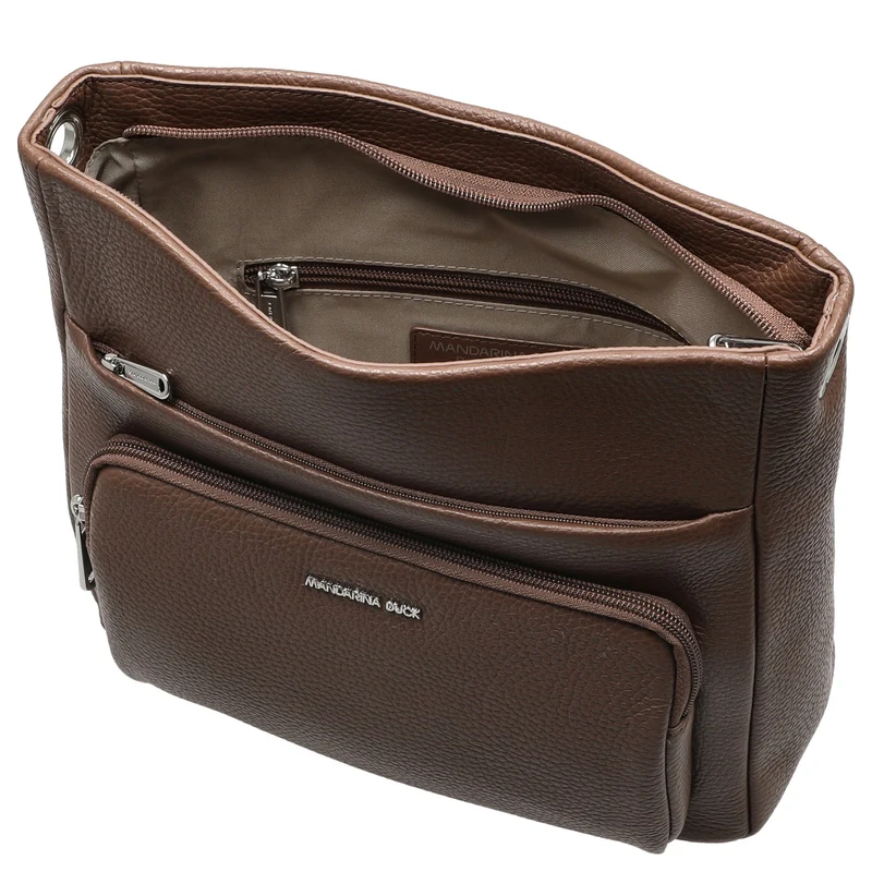 Mandarina Duck Mellow Leather - Bolso bandolera M 30 cm (milk chocolate)