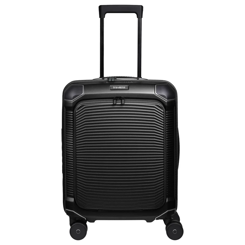 Travelite Millennium - Trolley de cabina con 4 ruedas y bolsillo delantero S 55 cm (black)