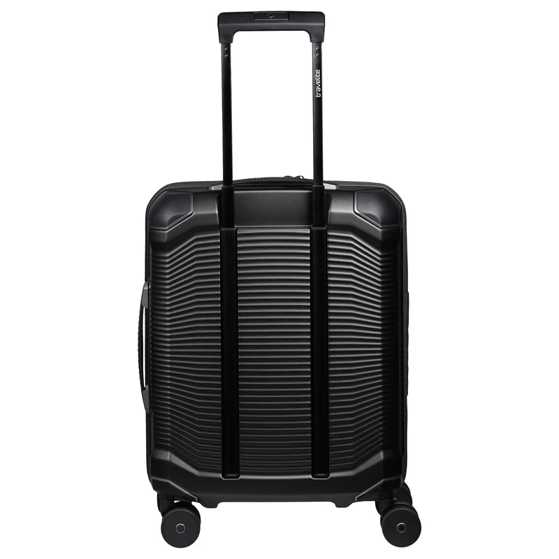 Travelite Millennium - Trolley de cabina con 4 ruedas y bolsillo delantero S 55 cm (black)