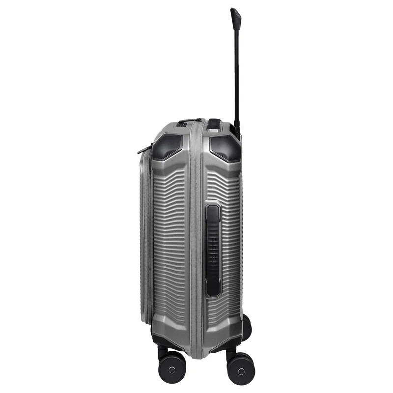 Travelite Millennium - Trolley de cabina con 4 ruedas y bolsillo delantero S 55 cm (silver)