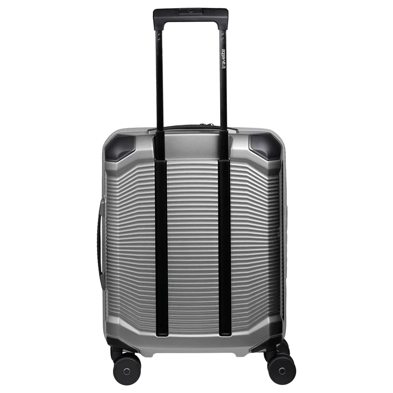 Travelite Millennium - Trolley de cabina con 4 ruedas y bolsillo delantero S 55 cm (silver)