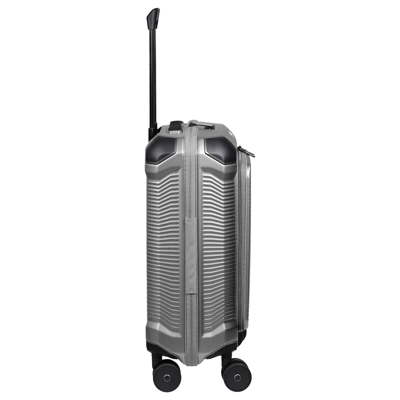 Travelite Millennium - Trolley de cabina con 4 ruedas y bolsillo delantero S 55 cm (silver)