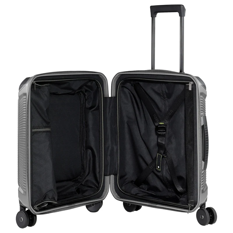 Travelite Millennium - Trolley de cabina con 4 ruedas y bolsillo delantero S 55 cm (silver)