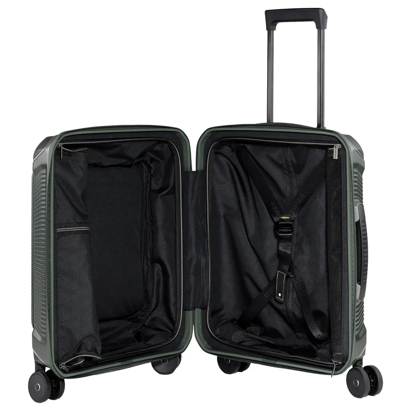 Travelite Millennium - Trolley de cabina con 4 ruedas y bolsillo delantero S 55 cm (pine green)