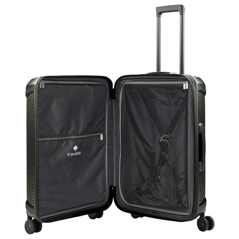 Travelite Millennium - Trolley de 4 ruedas M 67 cm expandible (pine green)
