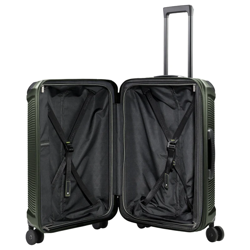 Travelite Millennium - Trolley de 4 ruedas M 67 cm expandible (pine green)