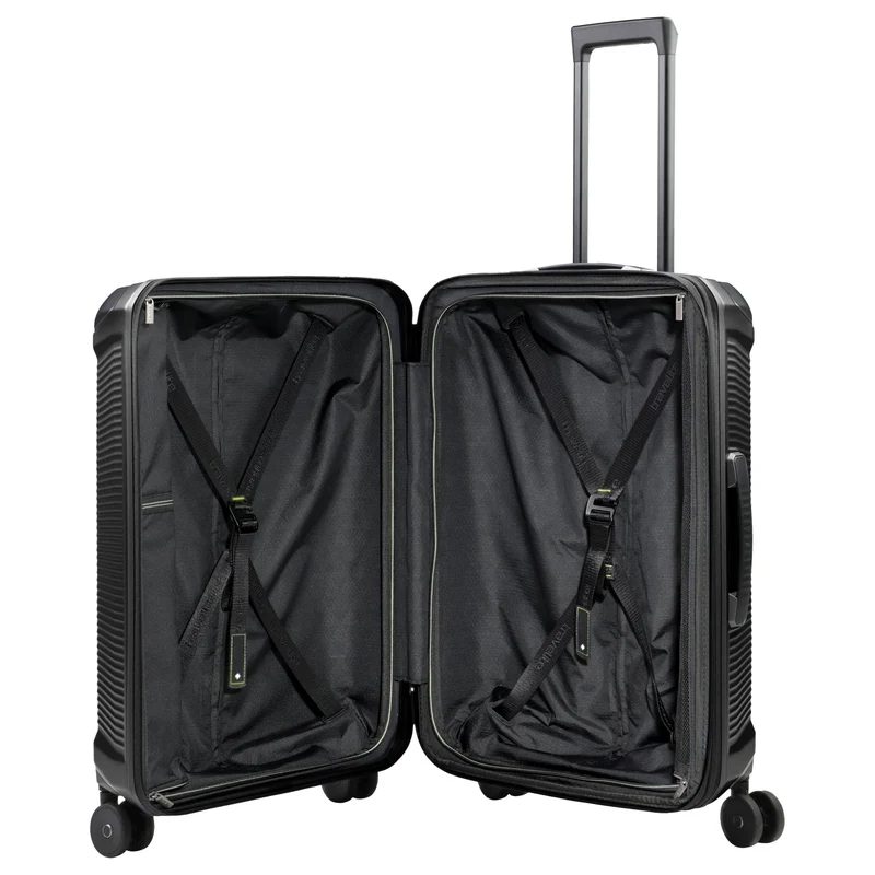 Travelite Millennium - Trolley de 4 ruedas M 67 cm expandible (black)