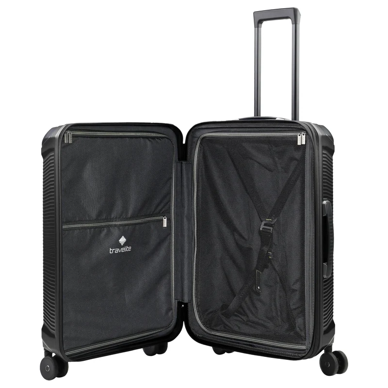Travelite Millennium - Trolley de 4 ruedas M 67 cm expandible (black)