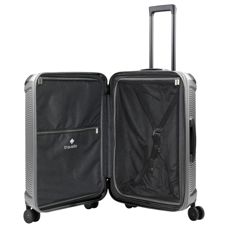 Travelite Millennium - Trolley de 4 ruedas M 67 cm expandible (silver)