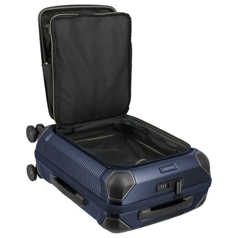 Travelite Millennium - Trolley de cabina con 4 ruedas y bolsillo frontal S 55 cm (navy)