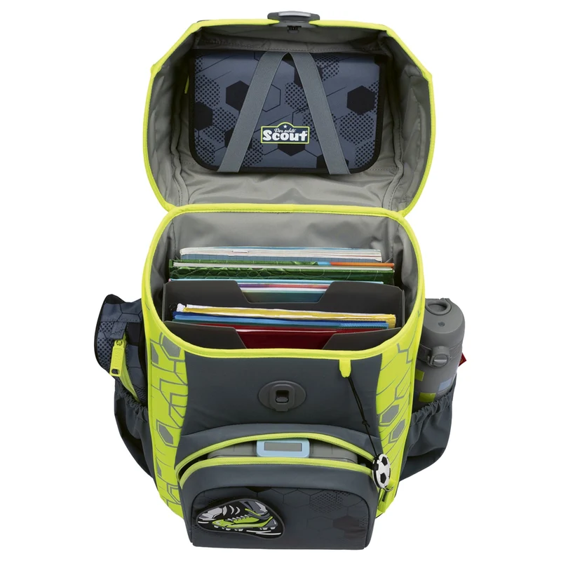 Scout Neo Exklusiv Superflash Extreme - Set de mochila escolar 4 piezas (Soccer Star)