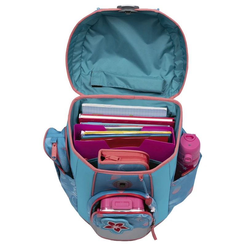 Scout Micro Exklusiv Safety Light - Mochila escolar Set 4 tlg. (Aloha)