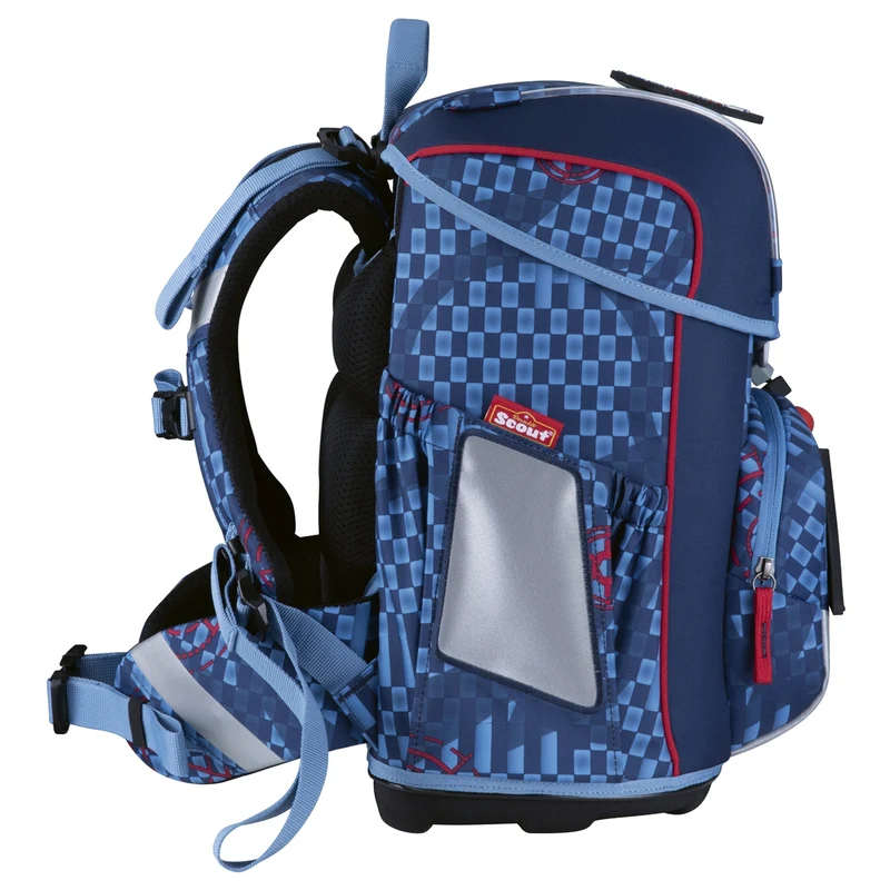 Scout Neo Exklusiv Safety Light - Mochila escolar Set 5 tlg. (Space Explorer)