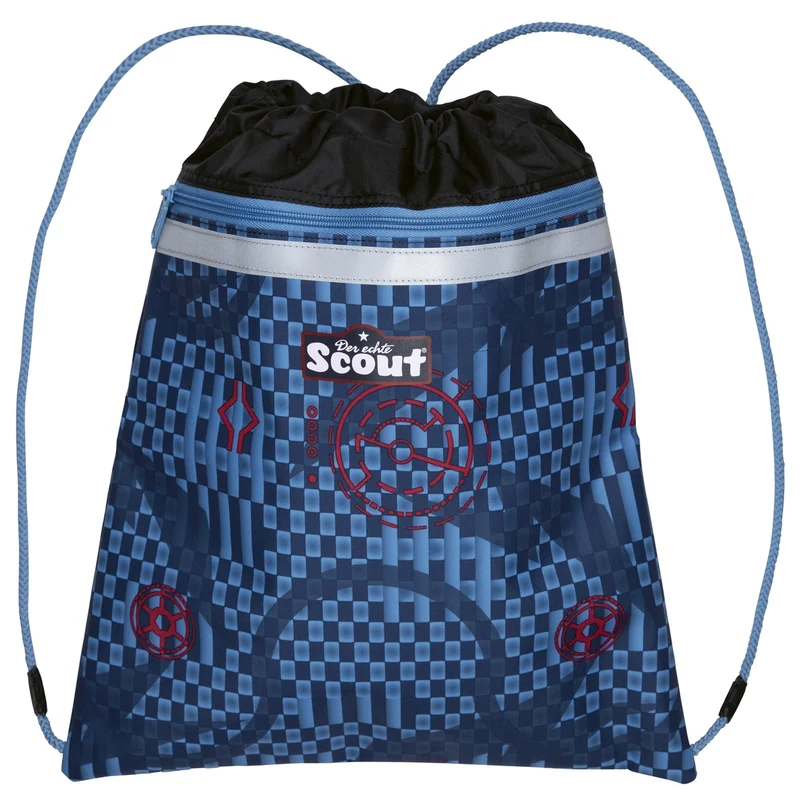 Scout Neo Exklusiv Safety Light - Mochila escolar Set 5 tlg. (Space Explorer)