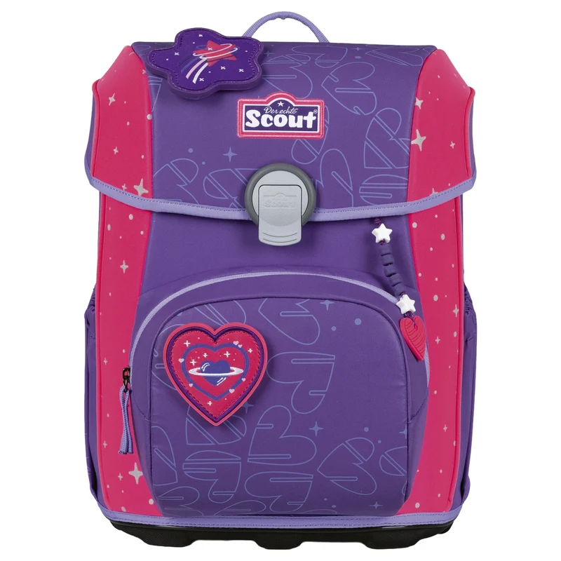 Scout Neo Exklusiv Superflash Extreme - Mochila escolar Set 4tlg. (Heartbeat)