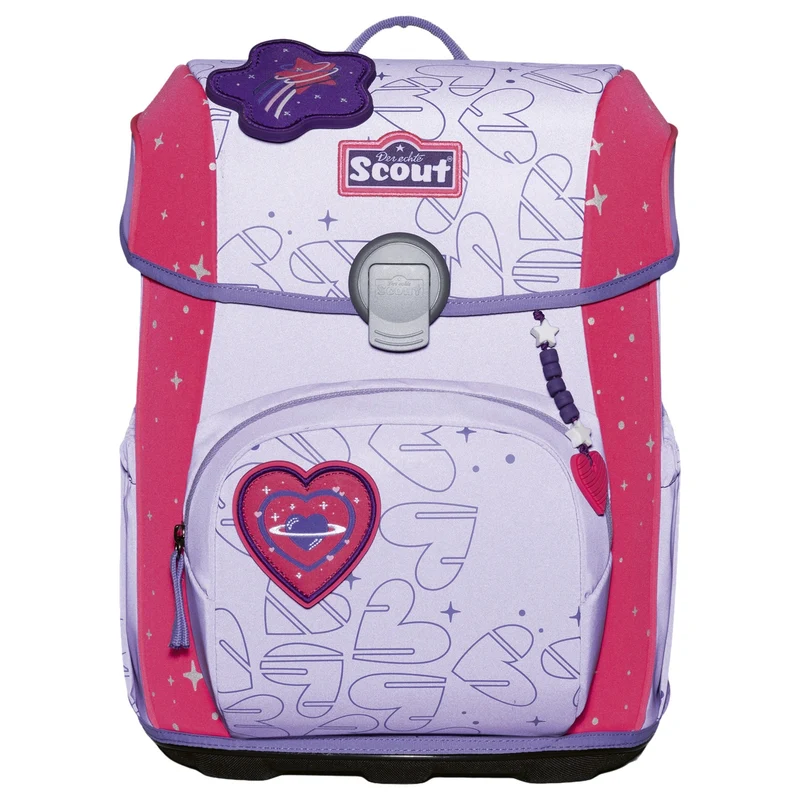 Scout Neo Exklusiv Superflash Extreme - Mochila escolar Set 4tlg. (Heartbeat)