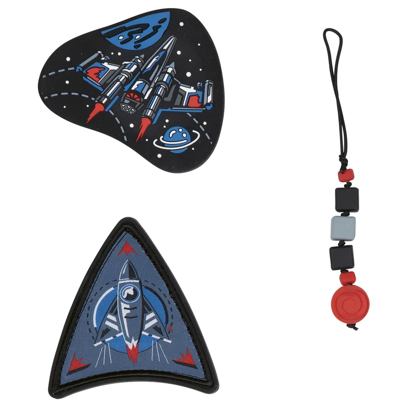 Scout Micro Exklusiv Safety Light - Mochila escolar Set 4 tlg. (Spacer Explorer)