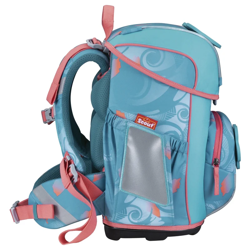 Scout Neo Exklusiv Safety Light - Mochila escolar Set 5 tlg. (Aloha)
