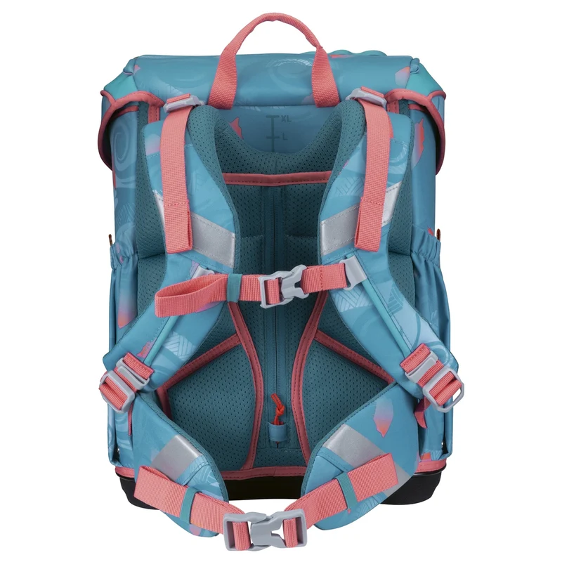 Scout Neo Exklusiv Safety Light - Mochila escolar Set 5 tlg. (Aloha)