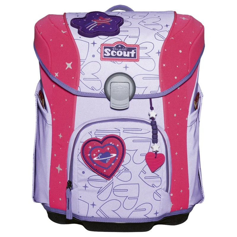 Scout Micro Exklusiv Superflash Extreme - Mochila escolar Set 4tlg. (Heartbeat)