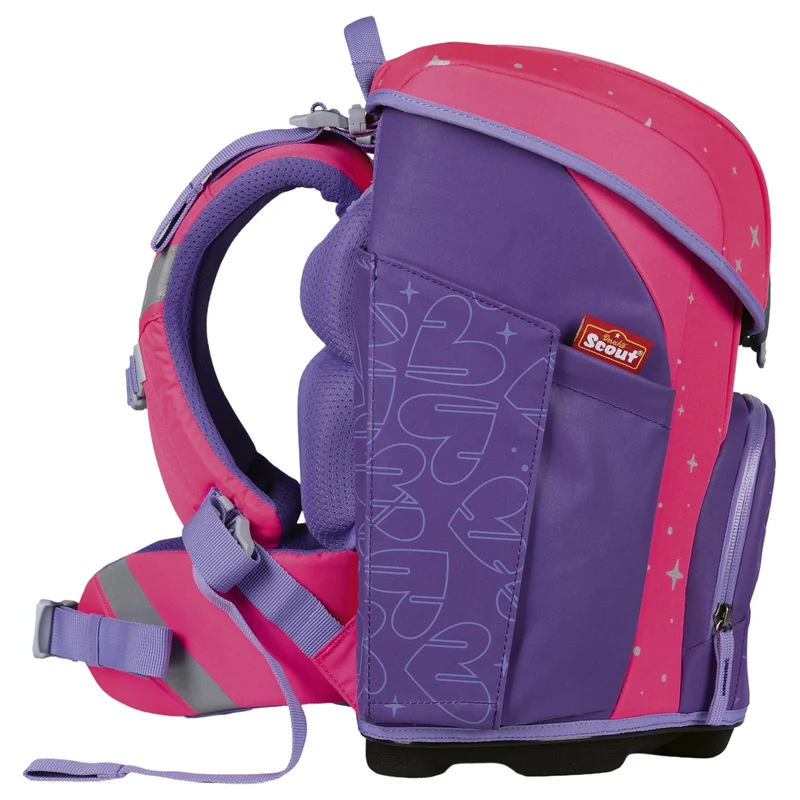 Scout Micro Exklusiv Superflash Extreme - Mochila escolar Set 4tlg. (Heartbeat)